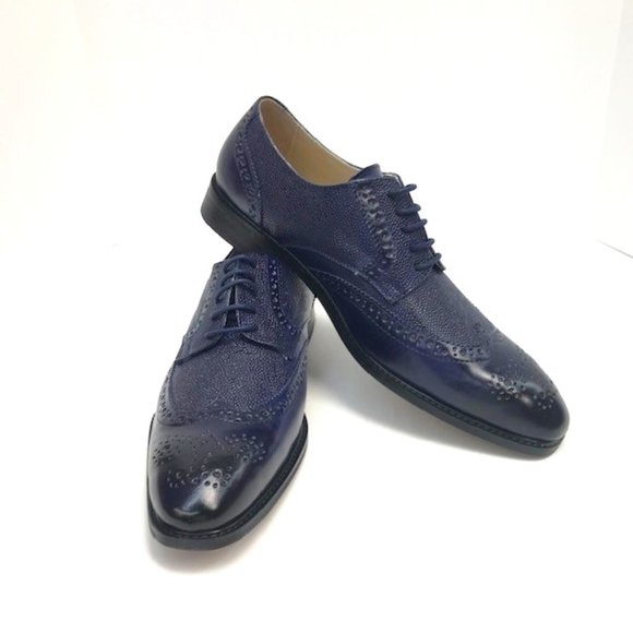 Blue Wingtip Oxford Shoes | Poshmark
